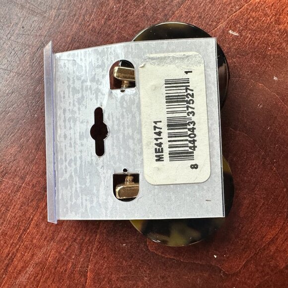 NWT Natasha Fat Tortoise Shell Colored Thick Hoops Lightweight - Picture 6 of 6